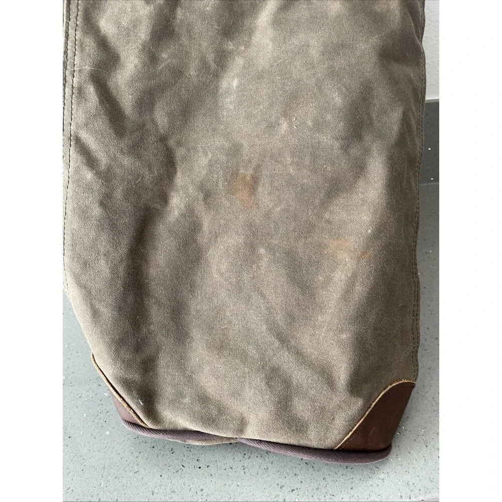 Frost River Canvas Duffle Bag Waxed Leather Straps Duluth Minnesota Brown